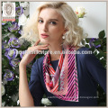 Nette Rose Stripes und Polka Dot Design Twill Seide Schal Stewardess